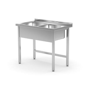 โต๊ะอ่างล้างจาน HENDI แบบเชื่อมทันสมัย ขนาด 1000x600x(H)850 มม. - Product Image 1