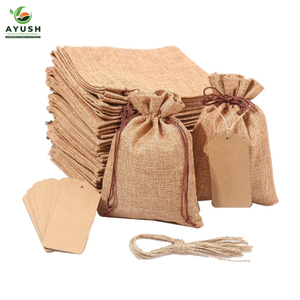 Bolsa de Embalaje con Cordón y Bolsa de Compras Personalizada Hecha de Yute y Algodón para Mercados y Centros Comerciales - Product Image 6