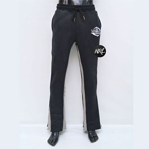 OEM Custom Logo Wholesale <b>Men</b> Black French Terry Patch Applique Embroidery High Quality Jogger Patchwork Flared <b>Sweat</b> <b>pants</b> <b>Men</b> - Product Image 4