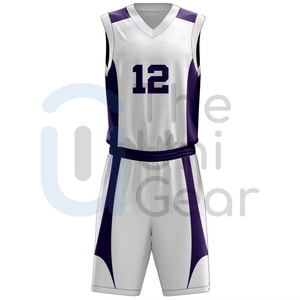 Tenue de basket-ball sur mesure, dernière conception, respirante, à séchage rapide, anti-humidité, 100% polyester, ensembles sans manches - Product Image 6