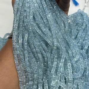 Perles Heishi facettées en aquamarine naturelle bleue de 4 mm à 7 mm, de haute qualité pour la fabrication de bijoux - Product Image 5