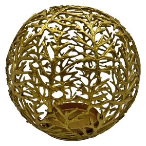 Soporte de candelita de metal pulido con forma de mano para centros de mesa de habitación diseño elegante para eventos especiales venta - Product Image 4