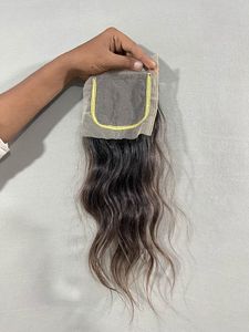 Extensiones de cabello Remy indio 8 pulgadas Cierre de onda del cuerpo Sin enredos Ondas naturales italianas Yaki Estilos rectos rizados teñidos - Product Image 4