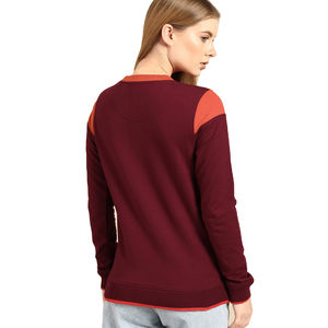 Camisetas Personalizadas de Manga Larga para Mujer, Ecológicas, 100% Algodón, Forro Polar Ligero, Transpirable, Antiarrugas, Teñido Liso, Hombros Caídos - Product Image 2