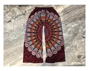 Boho Hippie Cotton Pant For Women's | Hippie Pant Loungewear Trousers Festival Summer Clothes | Cotton Mandala Yoga Pant