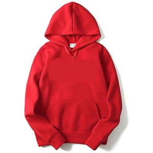 Sudadera con capucha lisa de peso pesado para hombre con bolsillos Patrón sólido Varios colores y tamaños para uso en invierno - Product Image 2
