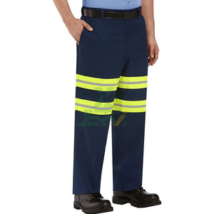 Pantalones DE TRABAJO frontales planos de visibilidad resistentes a las manchas transpirables unisex, pantalones uniformes industriales cómodos duraderos altos - Product Image 4