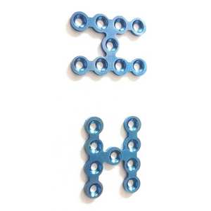 Maxillofacial H Plate <b>Mandible</b> Pack 5 Pcs Veterinary Stainless Steel Manual Dental Surgical Instruments Implant Kit CE Certified - Product Image 4