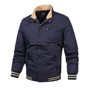 2025 invierno hombre Casual impermeable de talla grande Regular Fit ligero sin cuello estilo de Golf chaqueta de bombardero de vaquero - Product Image 1