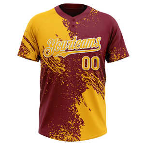 Maillots de baseball pour adultes personnalisés avec boutons de sangle de softball américain, impression par sublimation - Product Image 4
