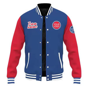 Veste universitaire d'hiver pour homme en coton 100% de haute qualité avec logo personnalisé, col montant, fermeture à boutons en corne, services OEM - Product Image 3