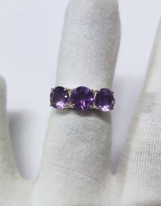 Bague papillon en améthyste naturelle, argent sterling 925, forme de créateur de luxe, bijoux de naissance unisexe, cadeau, sertissage en bezel - Product Image 2