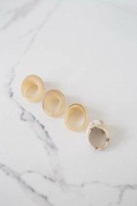 Buffalo Horn Ring Polished Party Ware Jewelry for Wedding Anniversary Hot Sale Color Natural Horn - Product Image 2