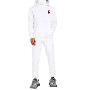 Saison d'automne nouvelle mode ensembles de sport en molleton de coton blanc costumes de gymnastique respirants confortables pour Fitness Jogging Logo personnalisé - Product Image 1