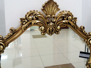 กระจกติดผนังสีทองโบราณหรูหรากระจกติดผนัง - Product Image 2