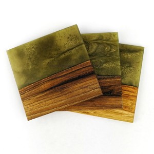 Posavasos únicos de nuevo estilo de buena calidad, posavasos de resina epoxi de Río de madera y resina, el mejor posavasos para oficina y hogar de SCI - Product Image 6