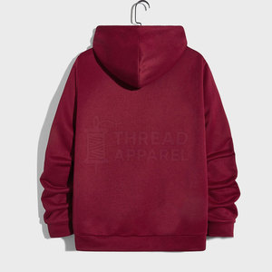 ชุดวอร์มแบบสวมศีรษะใส่สบายสำหรับผู้ชายชุดวิ่งผ้าฝ้าย100% น้ำหนักเบามีฮู้ดสีพื้นสำหรับฤดูหนาว - Product Image 4