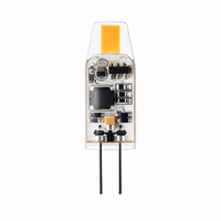 Ampoule LED G4 1W 100lm AC/DC 12V COB blanc chaud sans scintillement, à économie d'énergie, en silicone, pour éclairage de plafond LED, éclairage de placard LED