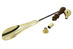 Chausse-pied en laiton H.M.A Handicrafts avec dessus décoratif et poignée en bois classique - Product Image 2