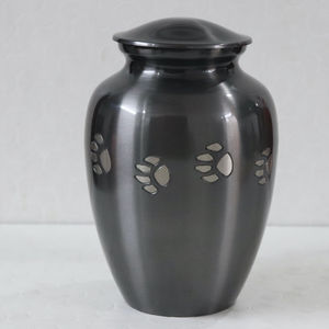 Urne de crémation en métal de la meilleure qualité avec conception d'empreinte d'animaux de patte pour garder les cendres de vos animaux de compagnie et garder leurs souvenirs - Product Image 4