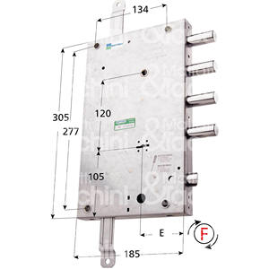 VERROUILLAGE VERROUILLAGE Appliquer Serrure principale triple 4 pistons actionnés par bouton de friction et bloc avec clé DM - Product Image 1