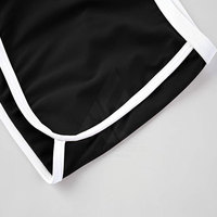 Shorts de sport personnalisés de haute qualité pour femmes, taille élastique respirante, séchage rapide, taille mi-haute, motif uni, Spandex/Nylon HIGH