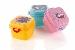 Boîte à lunch rétro pour enfants Aalok 500 ml, 2 couches, imprimé dessin animé, sans BPA, compatible micro-ondes, lave-vaisselle et congélateur, fermeture à clip, carrée - Product Image 3