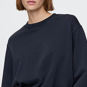 เสื้อสเวตเชิ้ตผู้หญิงทรงหลวม แขนยาว พร้อมโลโก้สั่งทำ วัสดุระบายอากาศ/สวมใส่สบาย ดีไซน์ลำลองสไตล์สตรีท - Product Image 2