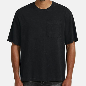 Camiseta de lavado ácido para hombre recién llegada hecha en fábrica a la venta camiseta de lavado ácido de longitud Regular para hombre a la venta - Product Image 1