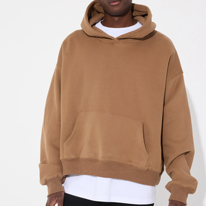 Sweat à capuche à épaules tombantes de marque privée le plus vendu 100% coton pour la saison d'hiver - Product Image 1