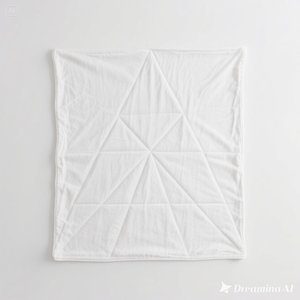 Couverture en molleton doux de luxe Conception en relief triangulaire blanche confortable Taille unique - Product Image 5