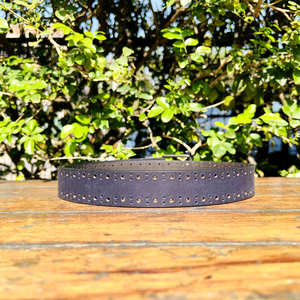 Nouveau 2026 perforé à la main en cuir de buffle véritable boucle en alliage de Zinc finition noire mate conception pleine longueur 35mm - Product Image 4