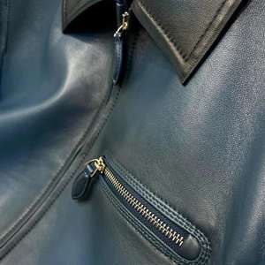 Nouvel Arrivage 2026 – Blouson Moto en Cuir Véritable Respirant, Style Urbain Décontracté et Vintage, Col Montant Tendance – Vente en Gros - Product Image 3