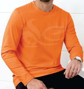 2025 Camiseta de manga larga ajustada de peso pesado de algodón 100% para hombre, cuello redondo en blanco, transpirable, antiarrugas, opción de logotipo personalizado - Product Image 2