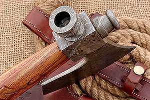 Hachas de humo de acero de Damasco de alta calidad de Steel Craft International Diseño popular con mango de madera Hacha industrial forjada a mano - Product Image 3