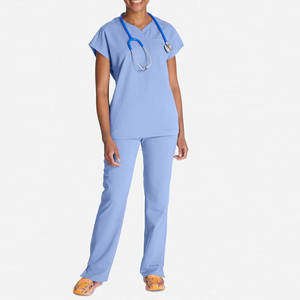 Tenues médicales confortables pour médecins et infirmières, en toile respirante, manches courtes, pour hôpital et clinique - Product Image 1