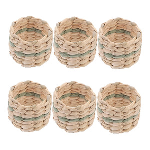 Ensemble de ronds de serviette naturels haut de gamme anneaux porte-jacinthe d'eau pour serviettes de table avec marque personnalisée disponible - Product Image 1