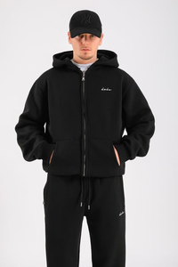 ชุดวอร์มกางเกงผ้าฟลีซ3เส้นสำหรับผู้ชายโลโก้ออกแบบได้ตามต้องการ - Product Image 4