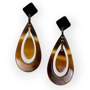 เครื่องประดับธรรมชาติควายธรรมชาติโบราณต่างหูเขาควายสำหรับผู้หญิงเครื่องประดับที่ขายดีที่สุดต่างหูฮอร์นดีไซน์ทันสมัยสำหรับ - Product Image 1