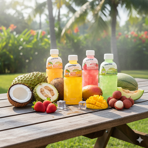 Jus de fruits 100% ananas en gros, boisson au jus de fruits avec nata de coco, en boîte, personnalisé, sans sucre ajouté, fabricant OEM ODM au Vietnam - Product Image 5