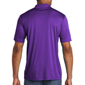 Polo de manga corta con mecha deportiva que absorbe la humedad, color morado, ajuste holgado - Product Image 2
