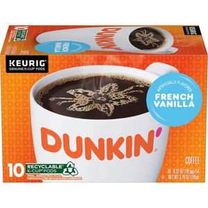 Café con Sabor a Vainilla Francesa Dunkin', 10 Cápsulas Keurig K-Cup - Product Image 1