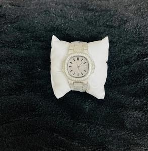 Reloj Hip Hop con Diamantes de Moissanita para Hombre, Totalmente Cubierto de Piedras, Dos Tonos, Movimiento de Cuarzo Real, Reloj de Pulsera de Lujo - Product Image 3