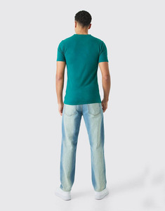Camiseta OEM de manga corta con cuello redondo transpirable de algodón 100% de la mejor calidad para hombre fabricada por productos Huzaifa - Product Image 2
