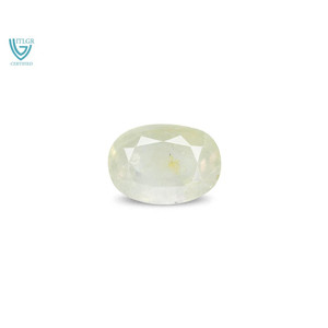 Zafiro Bicolor Natural de Corte Ovalado (Pitambari) - 6.86 Quilates 8mm Gema Suelta Tratada Térmicamente Rubí Creado en Laboratorio con Tratamientos de Diamante - Product Image 1