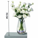 Real Touch Kunstmatige Witte Lisianthus Bloemen, Kunst Eustoma Bloemboeket voor Bruiloft Tafeldecoratie Huis Feest DIY Bloemdecoratie