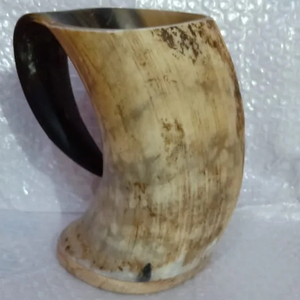 Mug en corne polie de qualité supérieure, étanche, motif culture viking, design animal, taille personnalisée, mug à bière très vendu, cadeau pour garçons d'honneur - Product Image 1