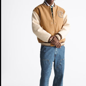 Bombardier de détresse vintage personnalisé veste universitaire en velours côtelé hommes broderie chenille appliques récolte baseball letterman vestes - Product Image 4