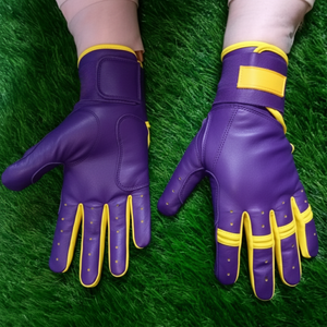 Gants de frappe de baseball ambidextres personnalisés pour adultes avec fermeture à boucle et crochet, poignée souple en cuir, écologiques pour les entraînements et les matchs - Product Image 3