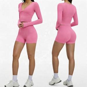 Women Breathable Stretch Yoga Fitness Set Women High <b>Waist</b> Yoga Uniform Set Women Soft Touch Yoga <b>Legging</b> Crop Top Set for women - Product Image 1